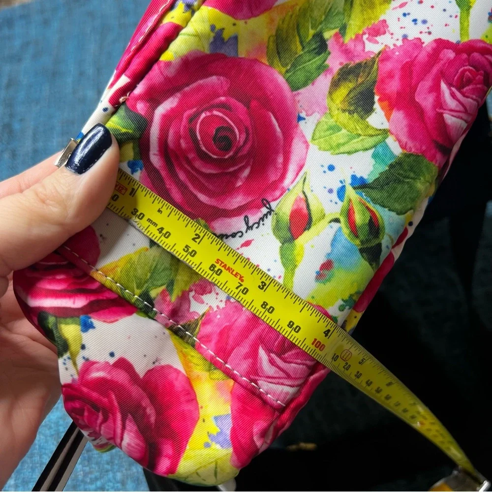 Juicy Couture Rosie Rose Print Mini Backpack in Pink White Floral Purse Bag